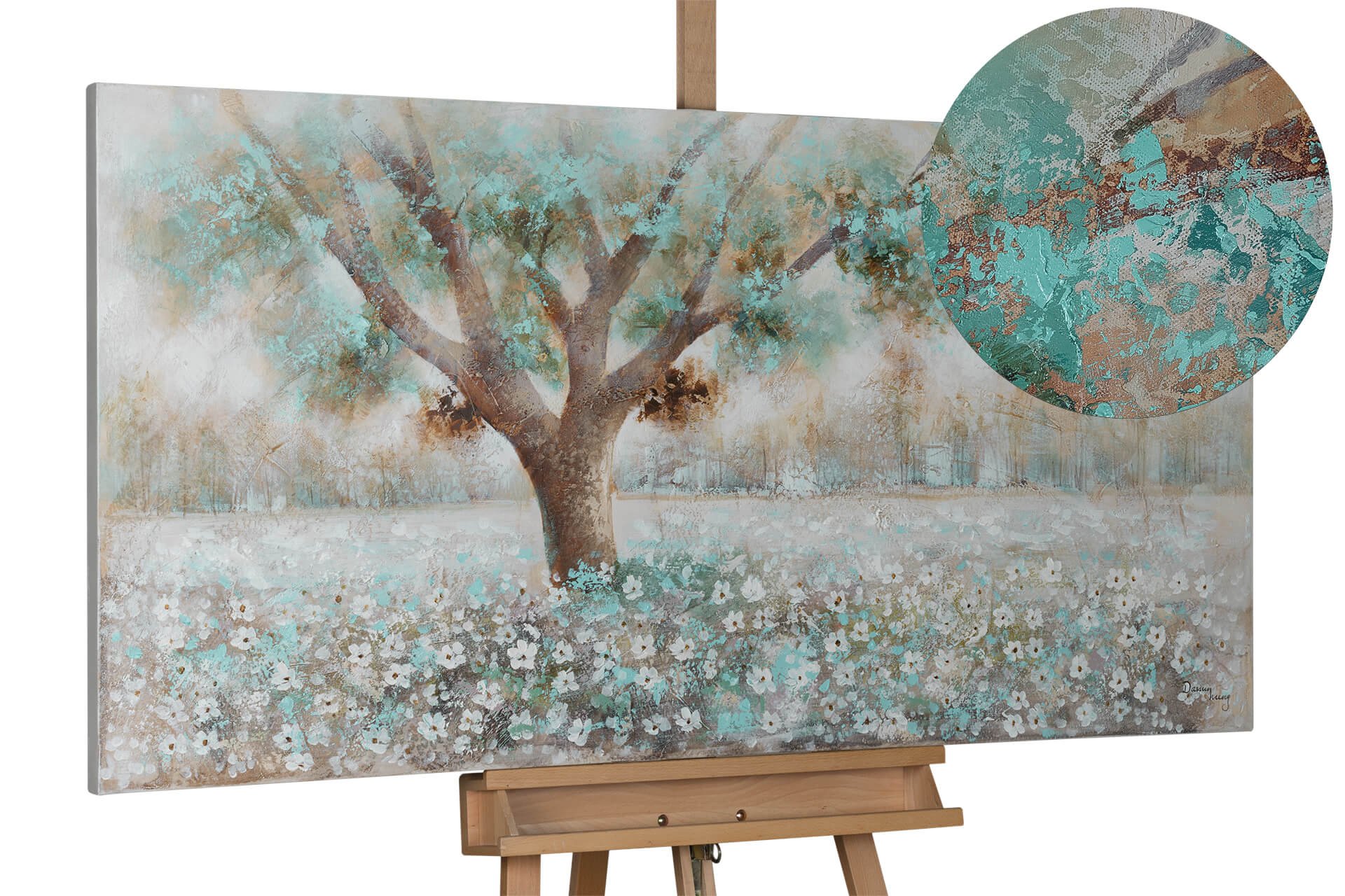 Modernes Acryl Gemälde mit Baum auf Leinwand | KunstLoft