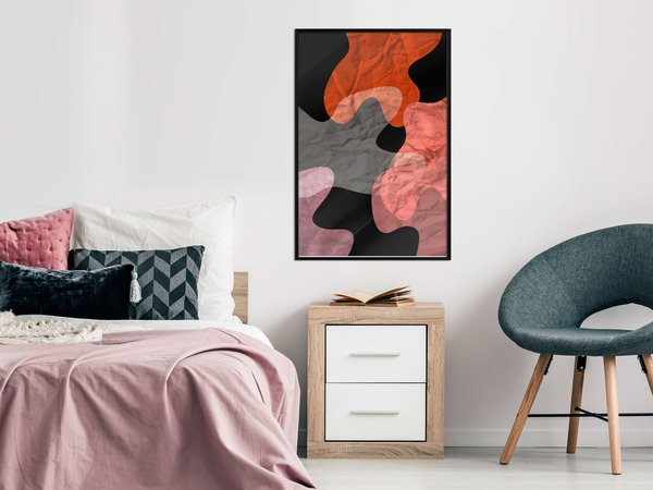 Poster 'Colourful Camouflage (Orange)'