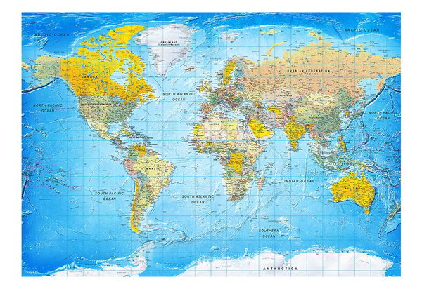 Selbstklebende Tapete 'World Classic Map'