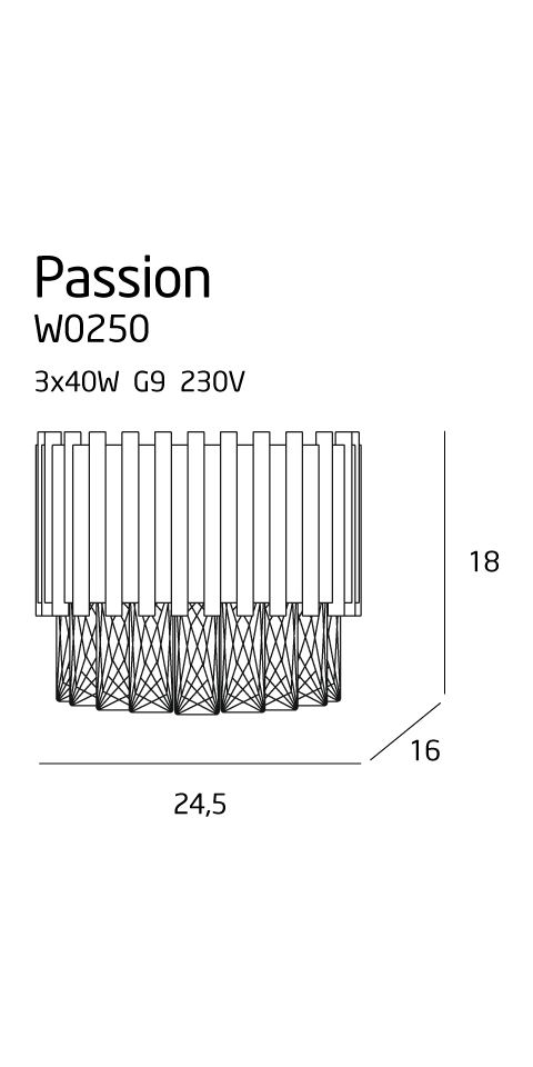 Wandleuchte 'Passion'