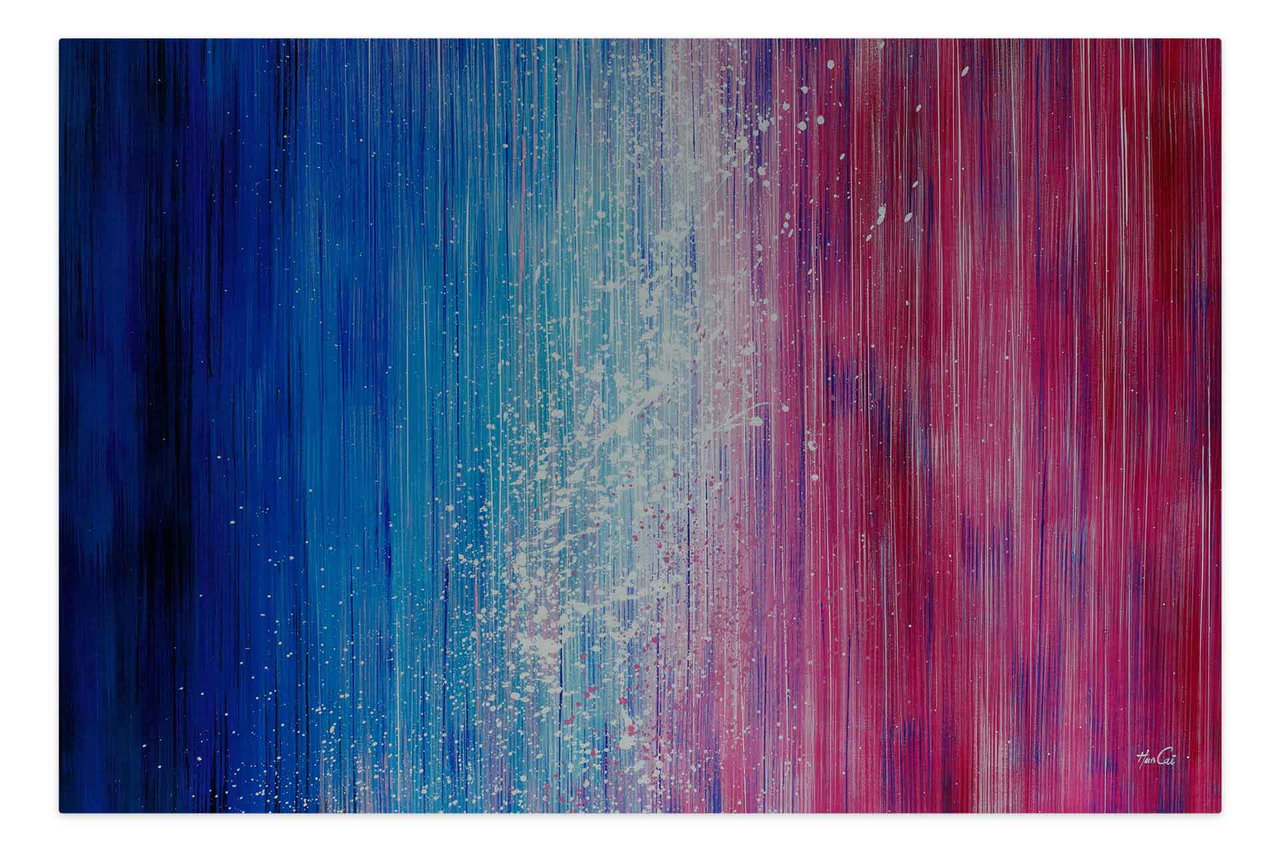 Olieverf schilderijen 'Rift in Time' | Handgeschilderd unicum 180x120cm in de ruimte.
