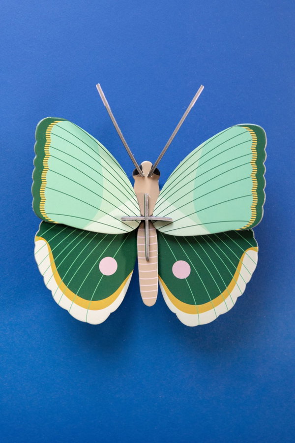 Wanddeko Papier 'Jade-Schmetterling'