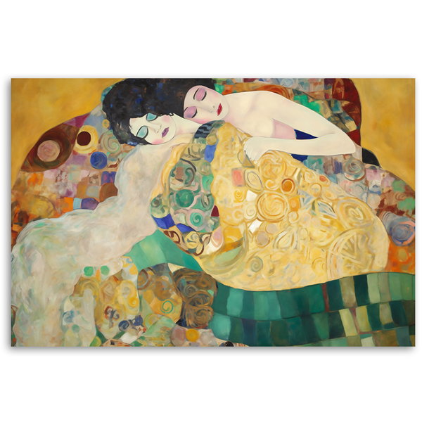 Kunstdruck auf Leinwand 'Klimt - Women Faces 2'