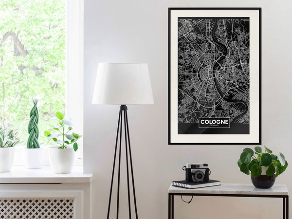 Poster 'City Map: Cologne (Dark)'