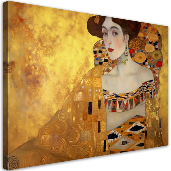 Kunstdruck auf Leinwand 'Klimt's Golden Muse'