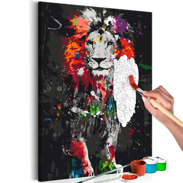 Schilderen op nummer volwassenen 'Colourful Animals: Lion'