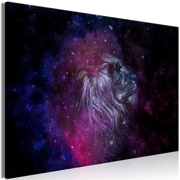 Impressão em tela 'Cosmic Lion Wide'