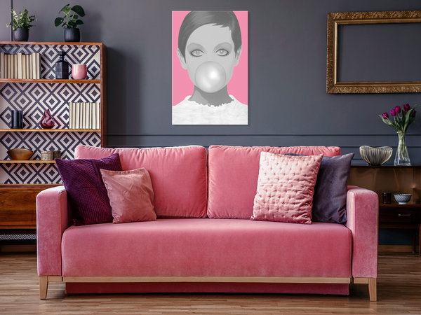 Kunstdruck auf Leinwand 'Bubble Gum Vertical'