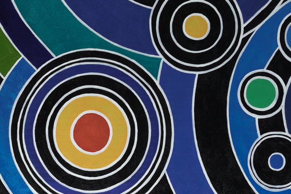 Kleuren in dikke laag aangebracht