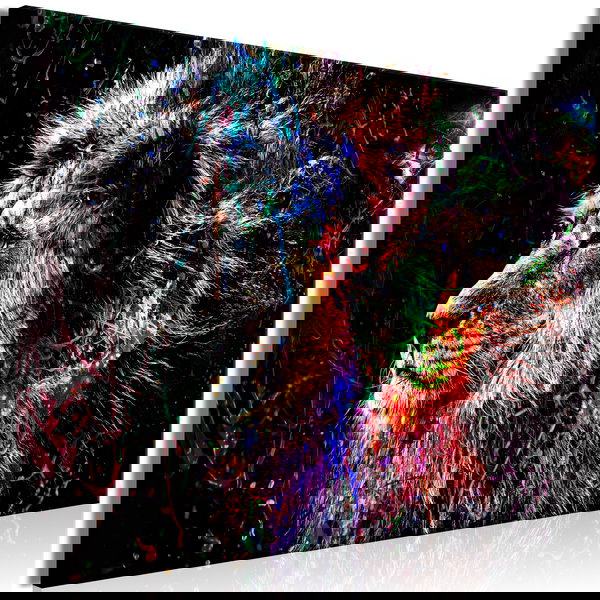 Impression sur toile 'Crazy Lion Wide'