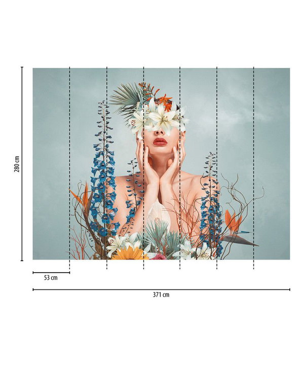 Tapete 'Floral Muse' 371x280cm