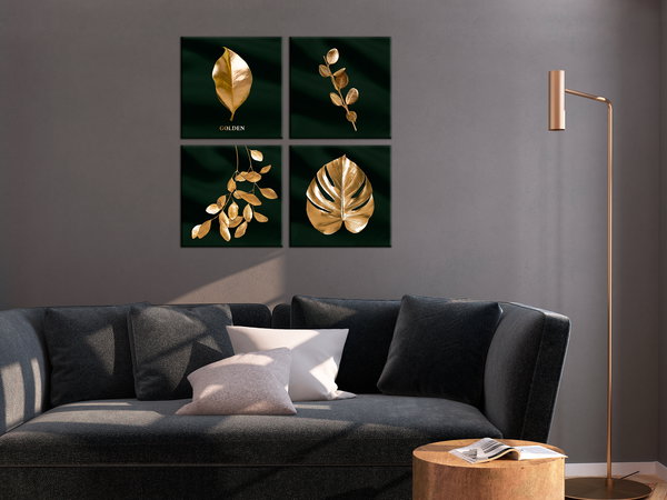 Kunstdruck auf Leinwand 'Floristic Chic (4-teilig)'