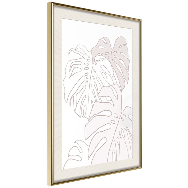Poster 'Beige Leaves'