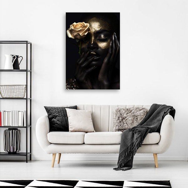 Kunstdruck auf Leinwand 'Golden Elegance 8'