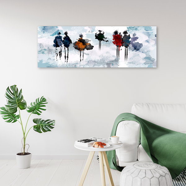 Kunstdruck auf Leinwand 'Vibrant Abstract Fashion'