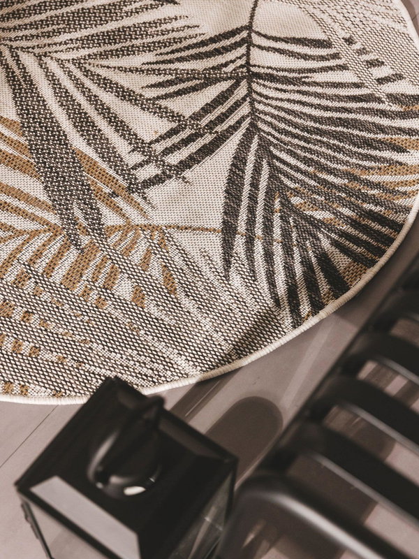 Design In- &amp; Outdoor Runder Teppich Cleo Schwarz