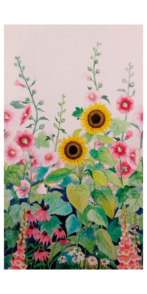 Papier peint 'Sunlit Blooms' 159x280cm