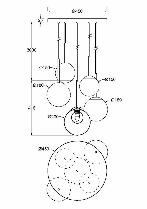 Pendelleuchte 'Basic Form 2'
