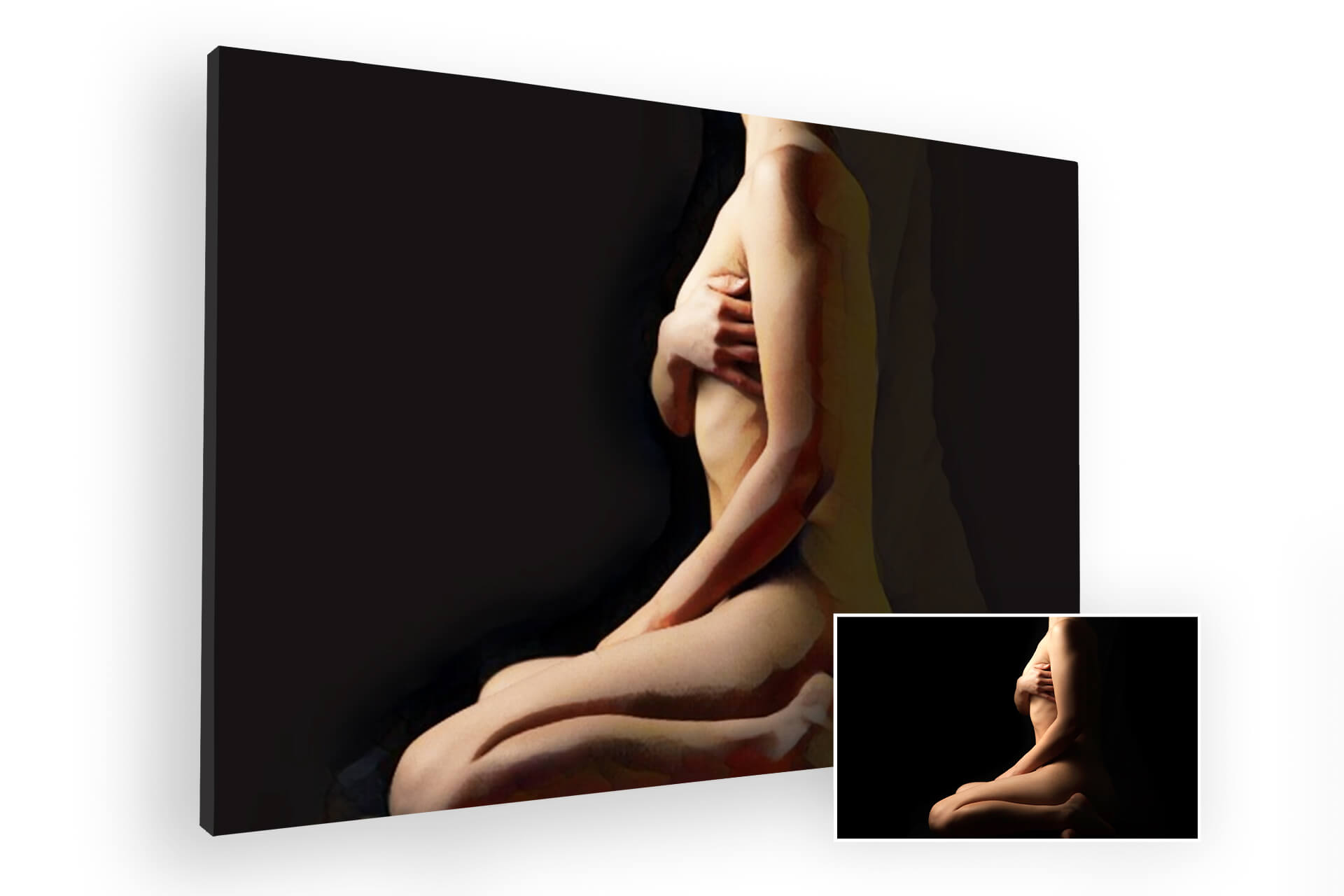 Nude portrait painted according to a photo | KunstLoft