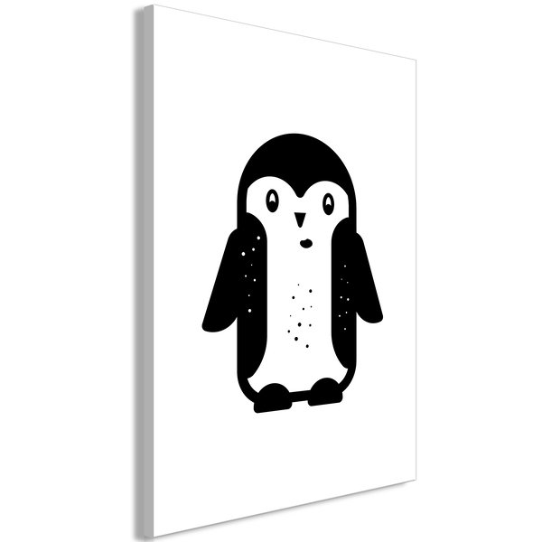 Umelecké výtlačky na plátne 'Funny Penguin Vertical'