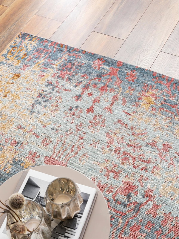 Tæppe 'Frencie Blue' 80x165cm