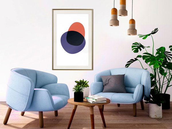 Poster 'White, Orange, Violet and Black'
