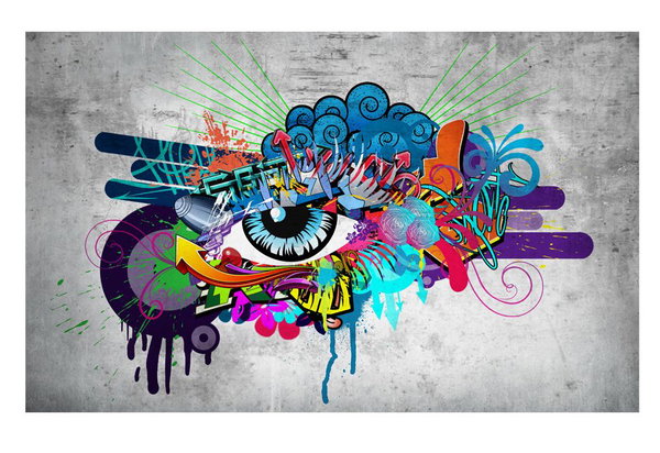 Tapete 'Graffiti eye'