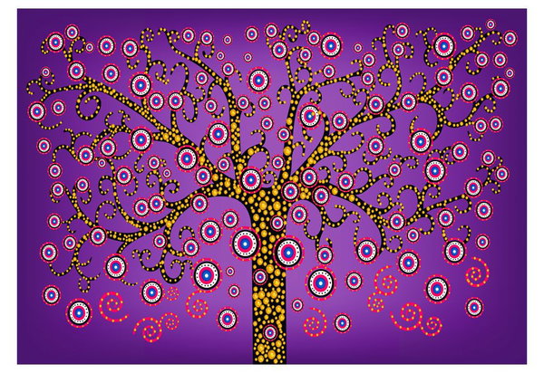 Tapete 'Magischer Baum'