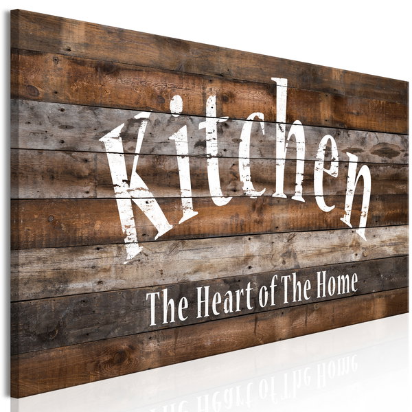 Umjetnički print na platnu 'Kitchen - the Heart of the Home Narrow'
