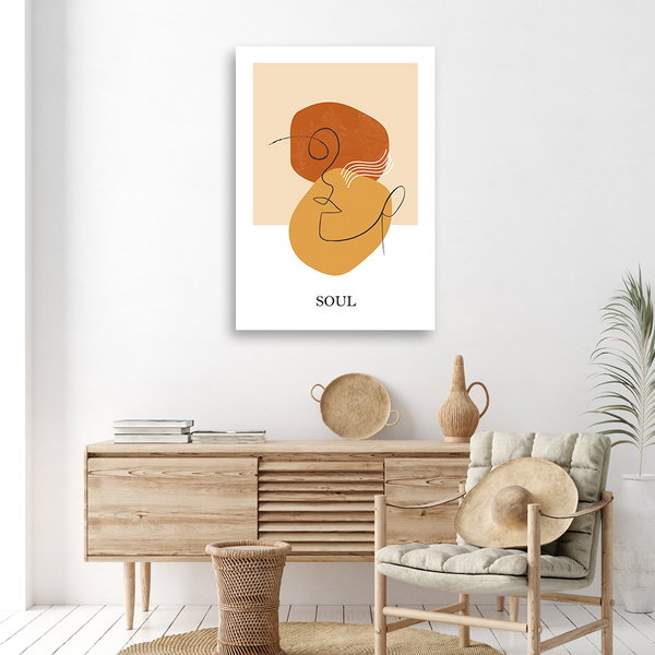 Kunstdruck auf Leinwand 'Soul Face Line'