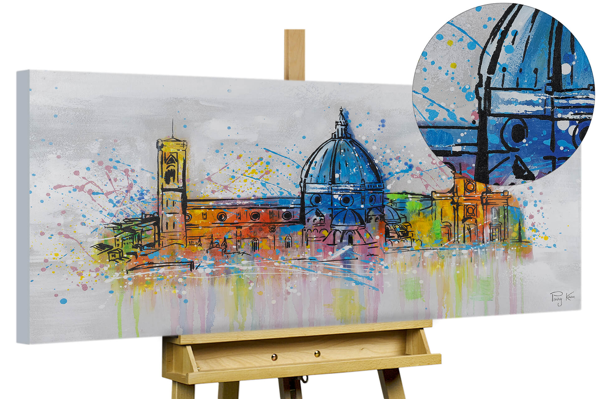 Kupite Akrilna Slika Florence Skyline Silhouette Kunstloft