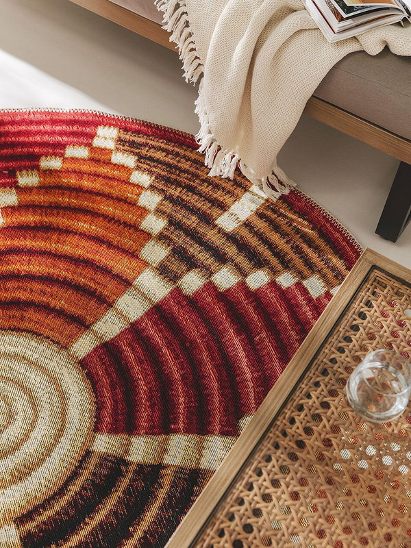 Design In- &amp; Outdoor Runder Teppich Kenya Bunt
