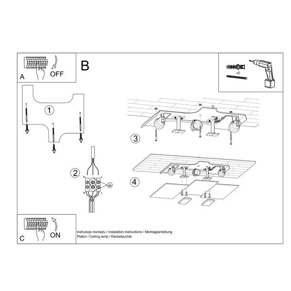 Plafondlamp "FABIANO"