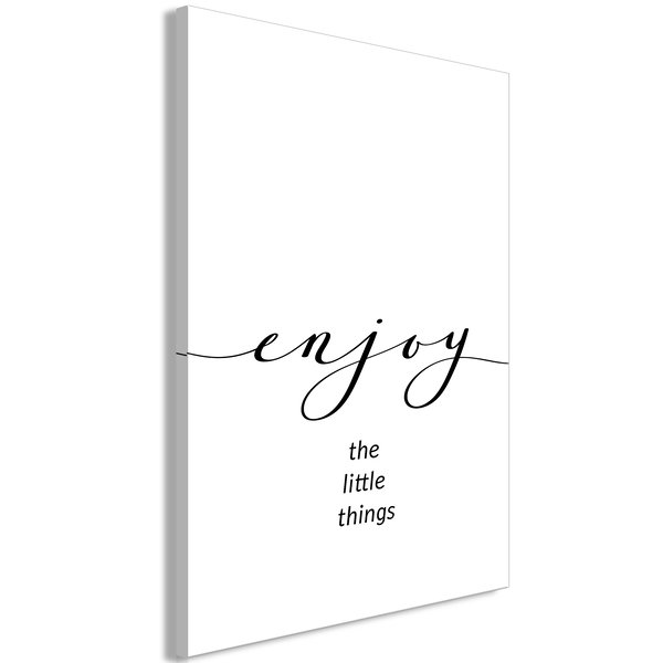 Kunstdruk op canvas 'Enjoy the Little Things Vertical'