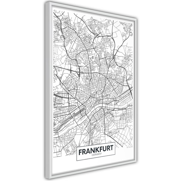 Poster 'City map: Frankfurt'