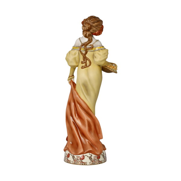 Porzellan Figur 'Herbst' von Alphonse Mucha 11x32x12cm