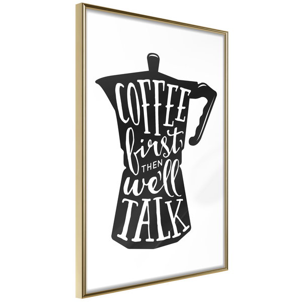 Poster 'Coffee First'