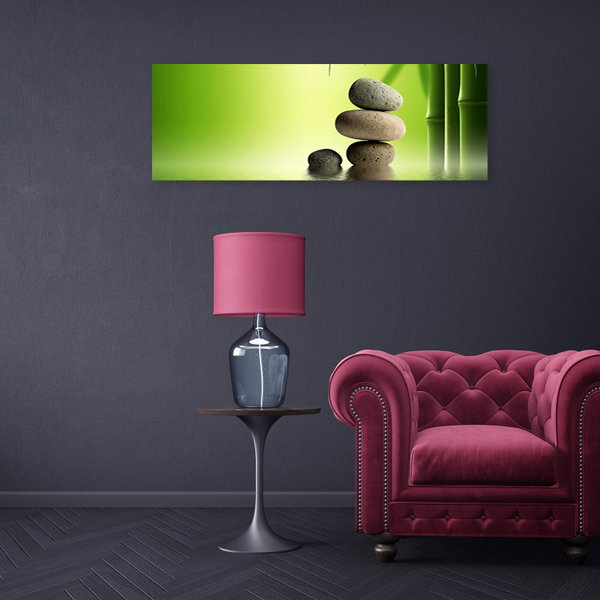 Kunstdruck auf Leinwand 'Zen Garden with Black Stones 2'
