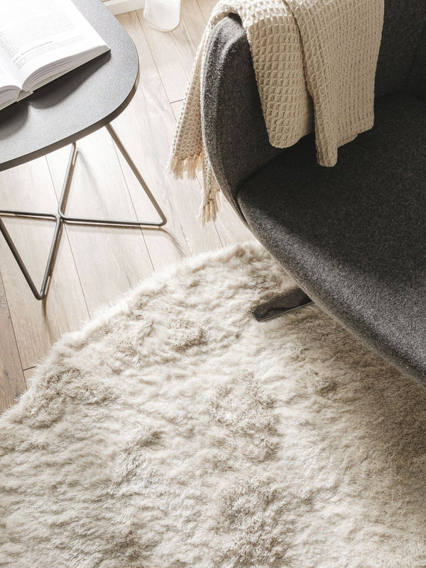 Design Hochflorteppich Whisper Beige