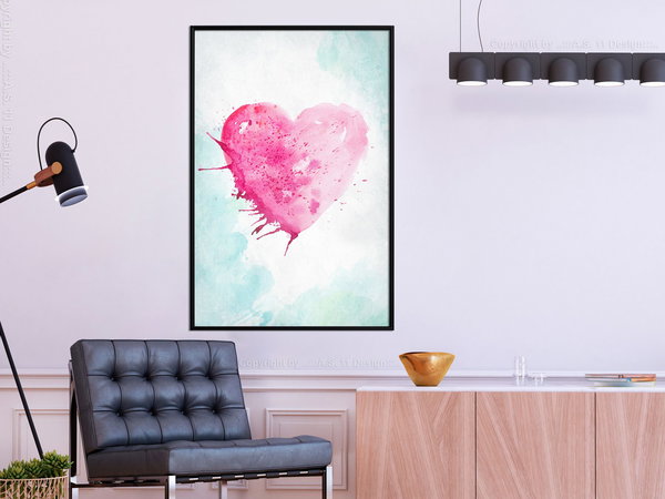 Poster 'Watercolour Heart'