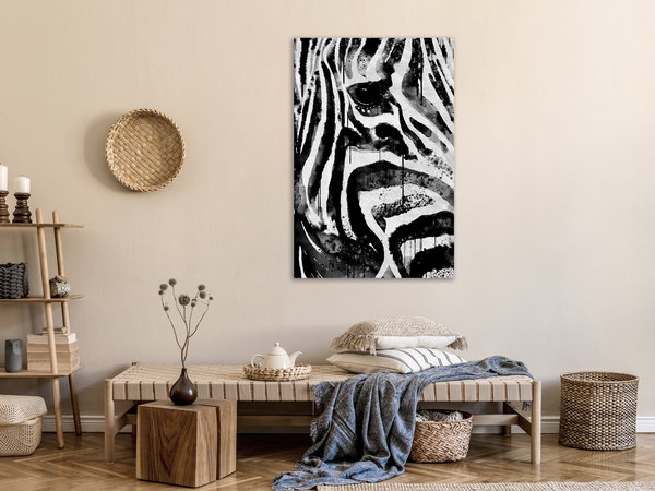 Kunstdruck auf Leinwand 'Striped Nature Vertical'