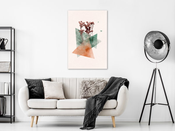 Kunstdruck auf Leinwand 'Modernist Flower Vertical'
