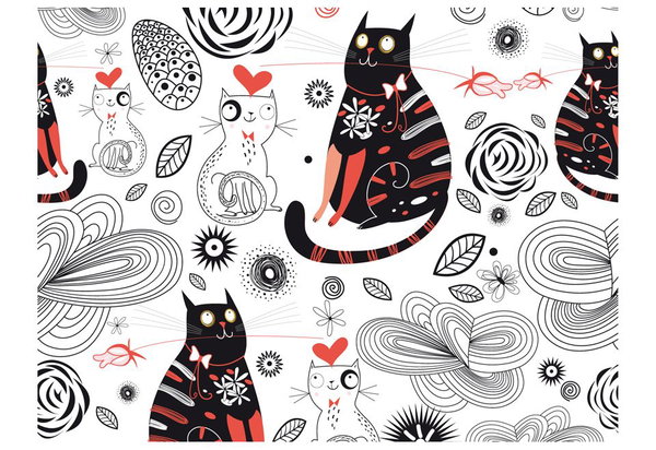 Tapete 'Cats in love'