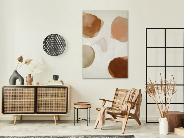Kunstdruck auf Leinwand 'Beige Abstraction Vertical'