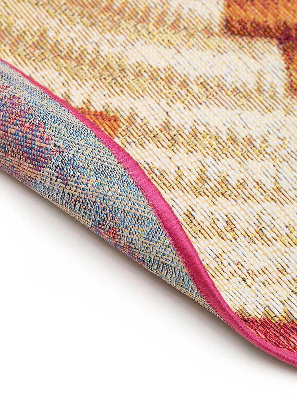 Design In- &amp; Outdoor Runder Teppich Kenya Bunt