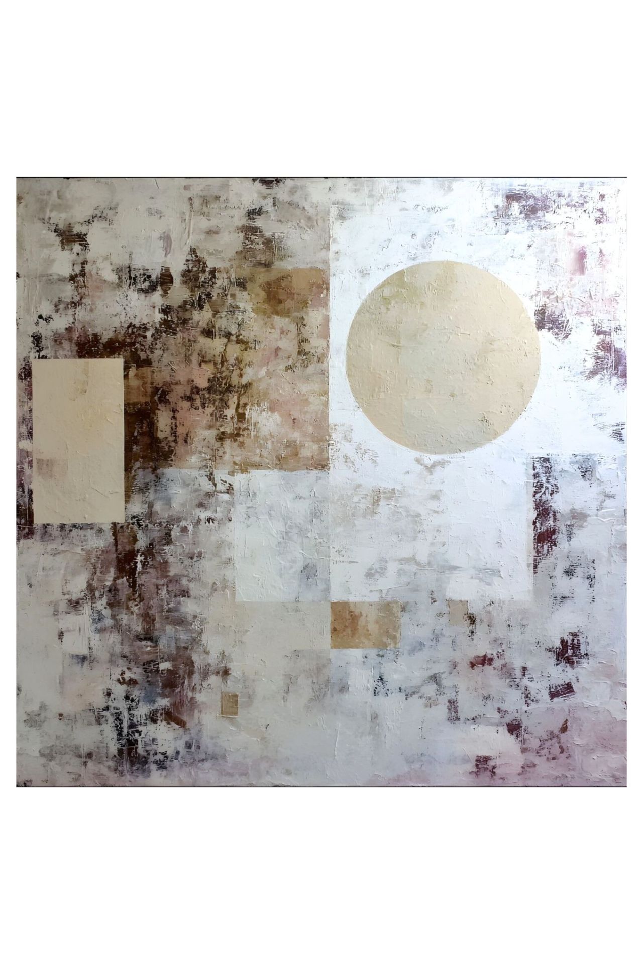 Handgeschilderd schilderij 'Neutrale Zon' | incl. certificaat van echtheid in de ruimte.