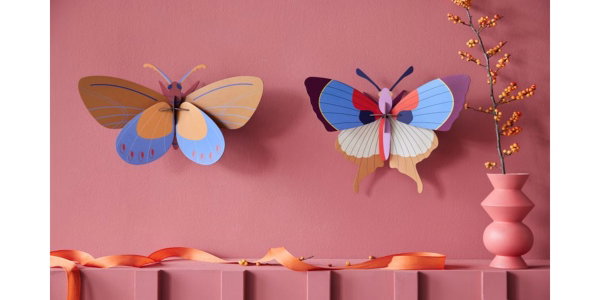 Karton skulptura za zid 'Vivid Wings Decor'