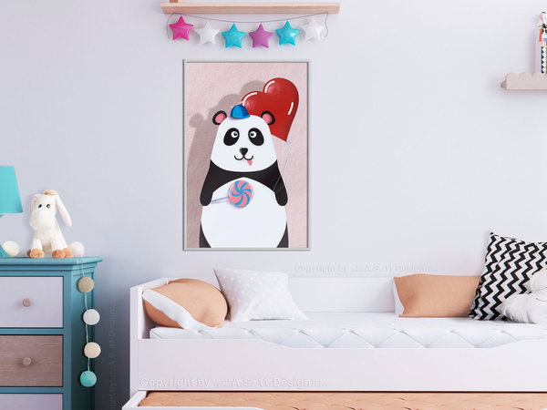 Poster 'Panda with a Balloon'