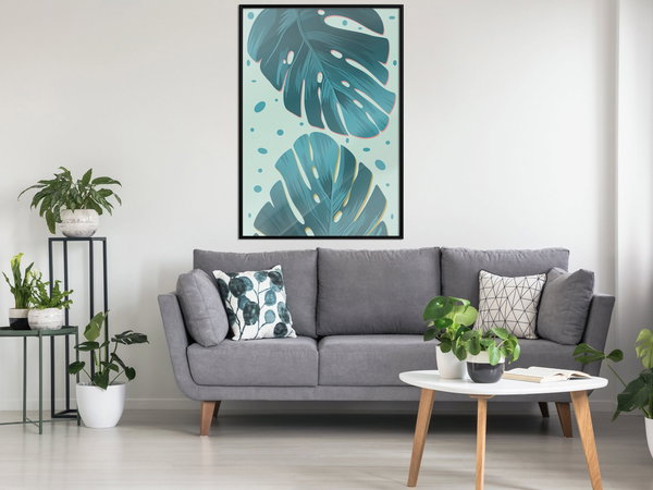 Poster 'Dewy Leaves'