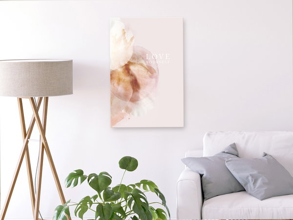 Kunstdruck auf Leinwand 'Love Yourself Vertical'